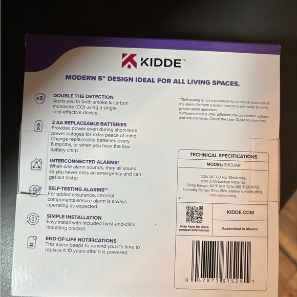 Kidde Smoke and Carbon monoxide detector NEW - Picture 2 of 3